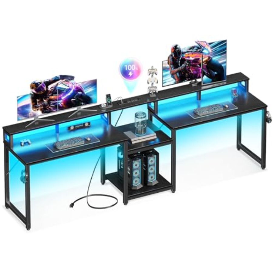 Biurko do gier dla dwóch osób, – Desk Setup L Shaped recenzja i cena