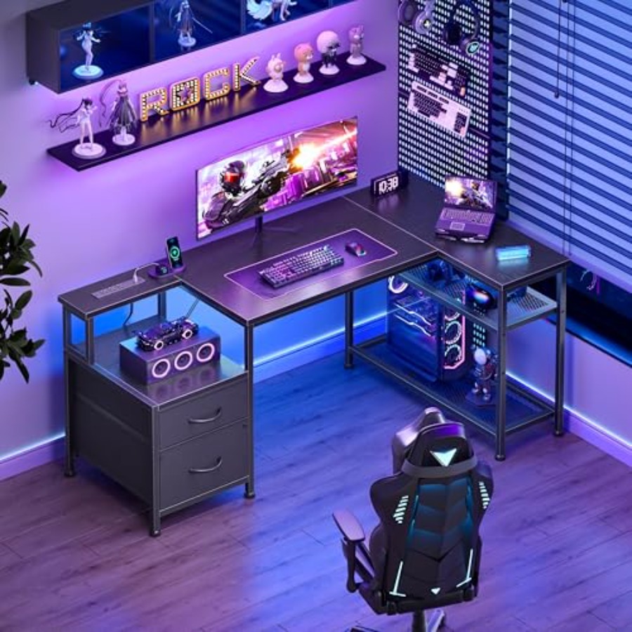 Biurko gamingowe w kształcie l – Desk Setup L Shaped recenzja i cena